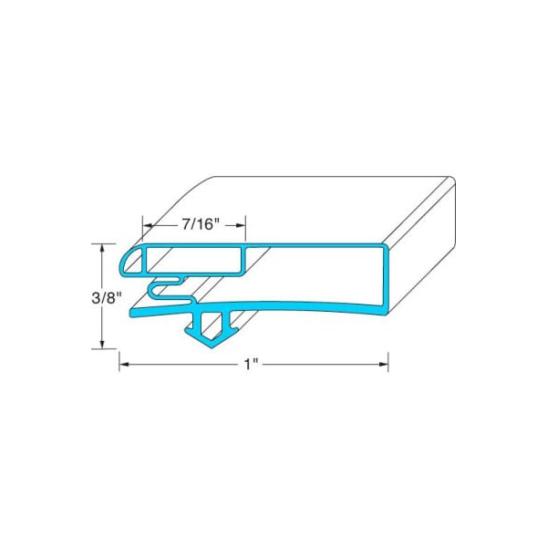 Allpoints 74-1201 Magnetic Door Gasket - 22 1/16" x 63 7/8"